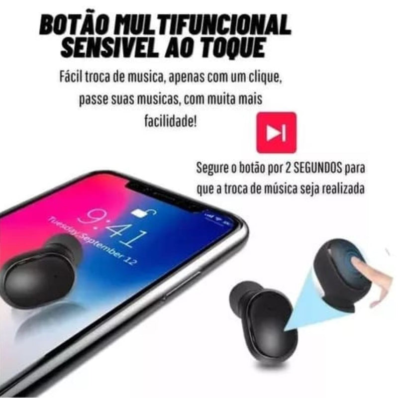 Fone De Ouvido Dual Led Bluetooth 5.0 Air Sem Fio